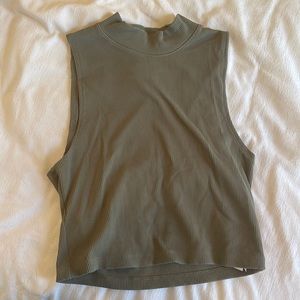 Abercrombie ribbed mock neck crop